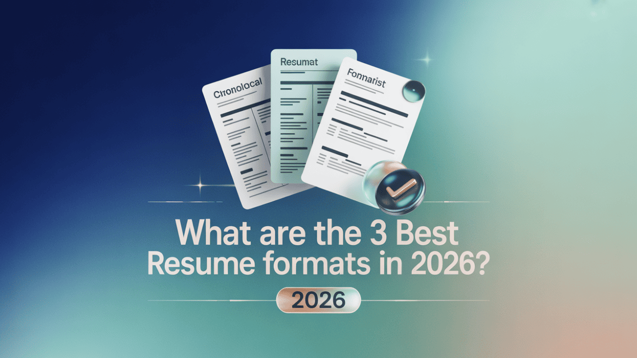 What are the 3 Best Resume formats In 2026