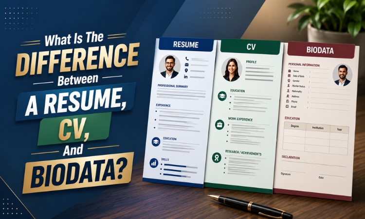 difference between CV resume and biodata