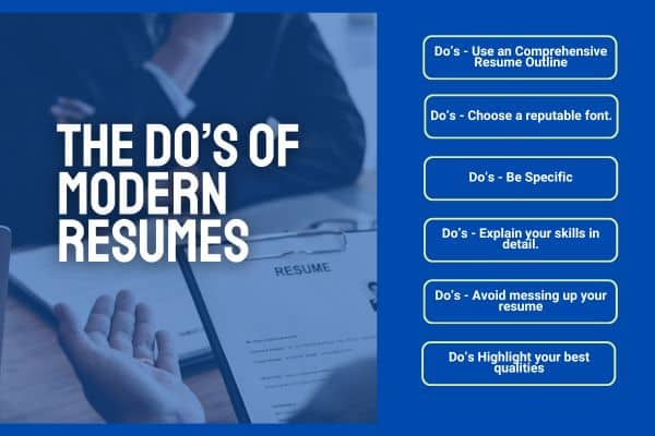 The Do’s of Modern Resumes