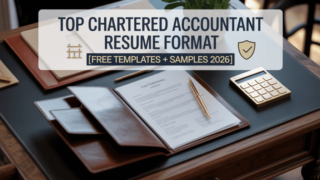 Top Chartered Accountant Resume Format [Free Templates + Samples 2026