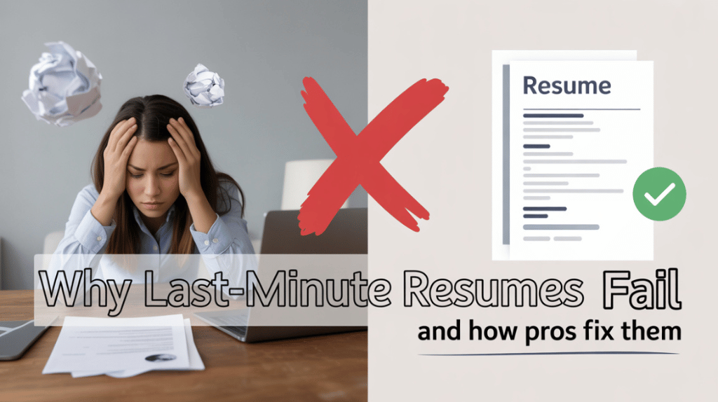 Why Last-Minute Resumes Fail (And How Pros Fix Them)