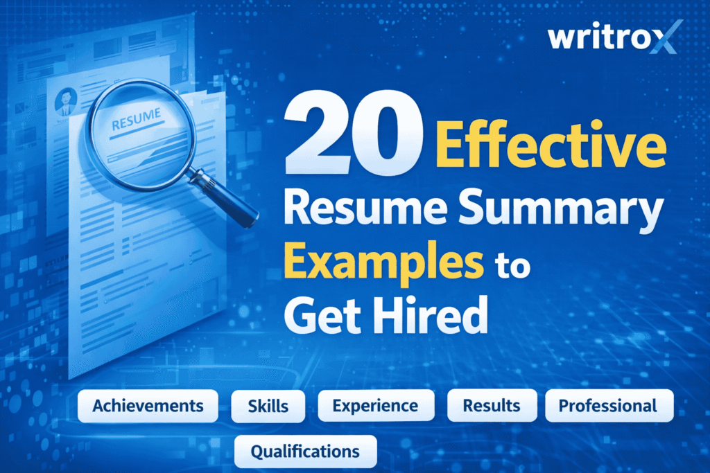 20 Effective Resume Summary Examples to Get Hired