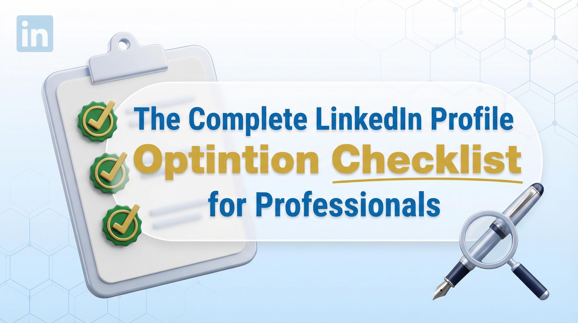 The Complete LinkedIn Profile Optimization Checklist for Professionals