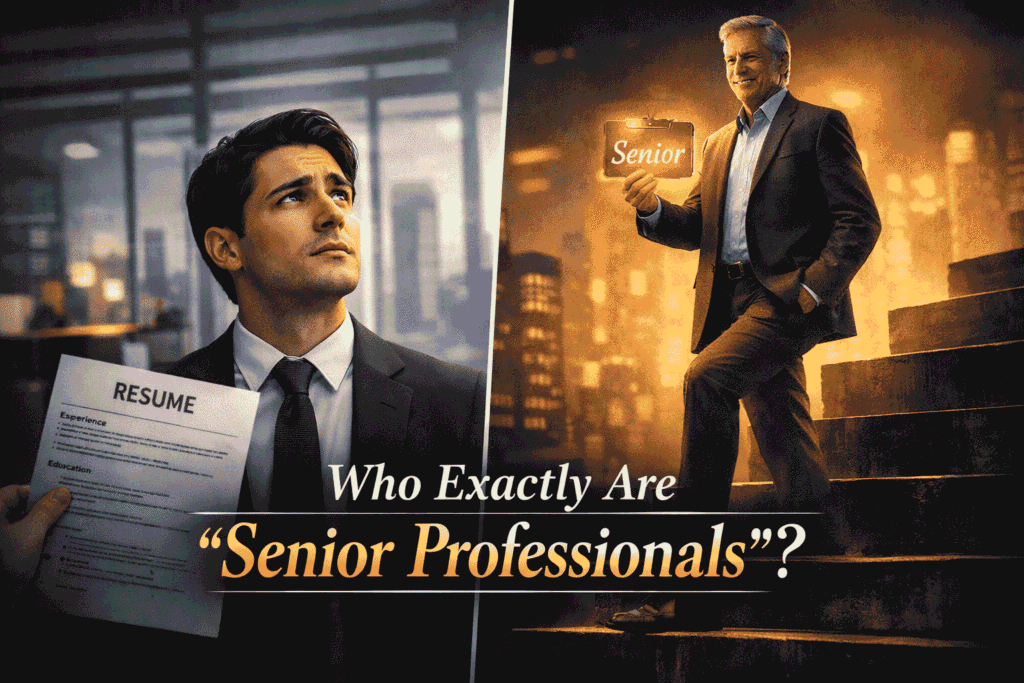 Who Exactly Are “Senior Professionals”?