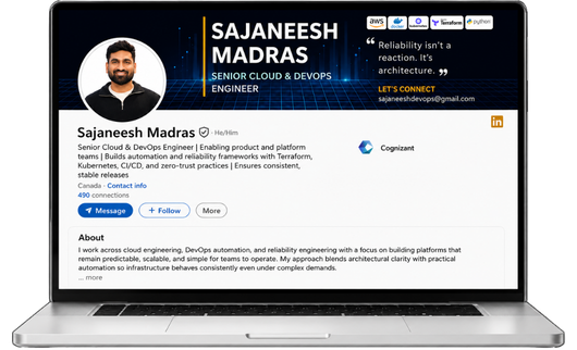 sajaneesh madras linkedin profile optimized by writrox