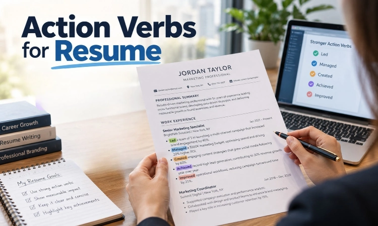 action verbs for resume